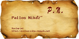 Pallos Niké névjegykártya